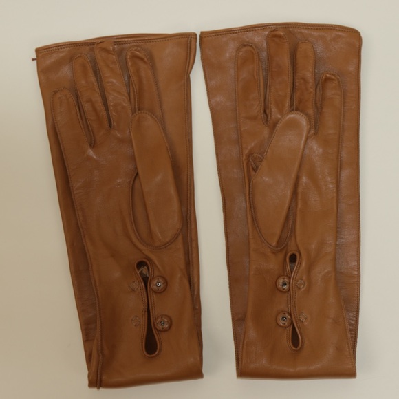 ‼️SALE‼️Prada Tan Over the Elbow Brown Cognac Leather Long Gloves - Picture 10 of 10